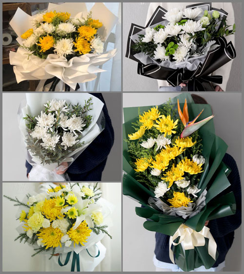 山东青岛胶州市胶莱镇南沙梁三村白事花束代送